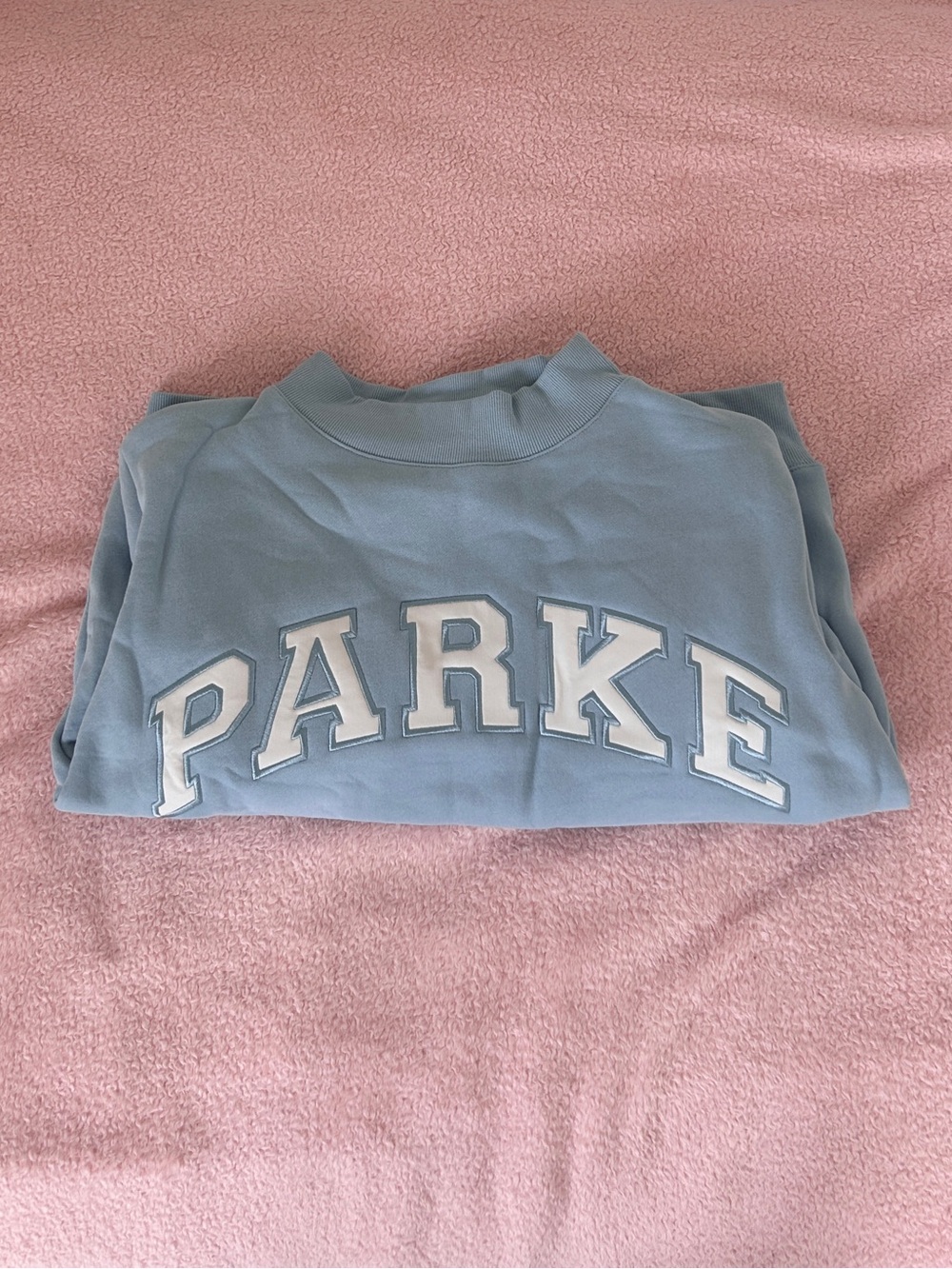 Parke Back to School Collection Fleece Mockneck - Powder Blue (S/M)